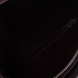 Pre Owned Chanel Dark Burgundy Quilted Caviar Leather Front Pocket Chain Bag