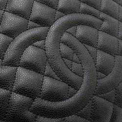 مملوكة مسبقًا Chanel Black Quilted Caviar Leather Grand XL Shopping Tote