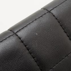 Pre Owned Chanel Black Chocolate Bar Quilted East West Flap Bag