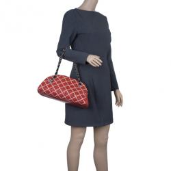 مملوكة مسبقًا Chanel Red & Black Patent Mademoiselle Bowling Bag