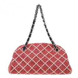 مملوكة مسبقًا Chanel Red & Black Patent Mademoiselle Bowling Bag