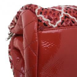 مملوكة مسبقًا Chanel Red & Black Patent Mademoiselle Bowling Bag