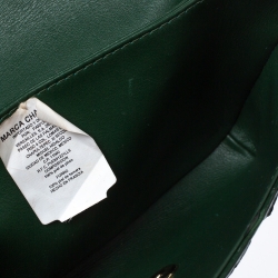 Pre Owned Chanel Green Python CC Top Handle Bag