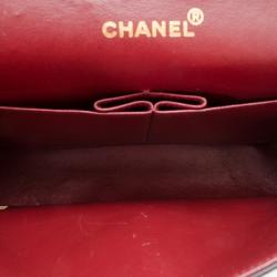Pre Owned Chanel Vintage Black Lambskin Medium Flap Bag