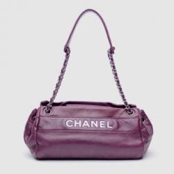 مملوكة مسبقًا Chanel Maroon Leather Shoulder Bag