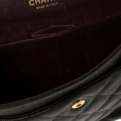 مملوكة مسبقًا Chanel Black Quilted Caviar Leather Maxi Classic Double Flap Bag