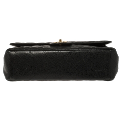مملوكة مسبقًا Chanel Black Quilted Caviar Leather Maxi Classic Double Flap Bag