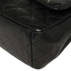 مملوكة مسبقًا Chanel Black Quilted Caviar Leather Maxi Classic Double Flap Bag
