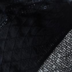 Pre Owned Chanel Black Hidden Sequins Classic Maxi Flap Bag