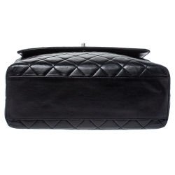 Pre Owned Chanel Black Leather Vintage Kelly Bag