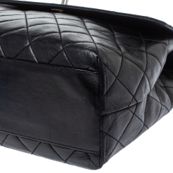 Pre Owned Chanel Black Leather Vintage Kelly Bag
