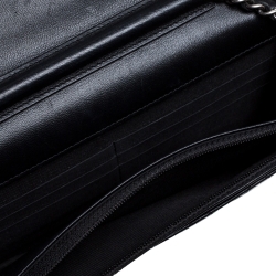 Chanel Black Quilted Leather Boy Wallet on Chain