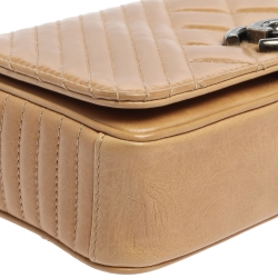 مملوكة مسبقًا Chanel Beige Quilted Leather Small Coco Boy Flap Bag