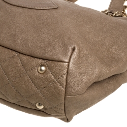 Pre Owned Chanel Beige Leather Trianon Tote