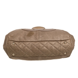 Pre Owned Chanel Beige Leather Trianon Tote