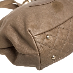 Pre Owned Chanel Beige Leather Trianon Tote