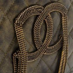 Pre Owned Chanel Byzance Embroidered Chain Evening Clutch