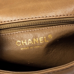 Pre Owned Chanel Beige Leather Paris-Rome Coco Top Handle Bag