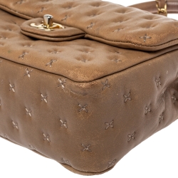 Pre Owned Chanel Beige Leather Paris-Rome Coco Top Handle Bag
