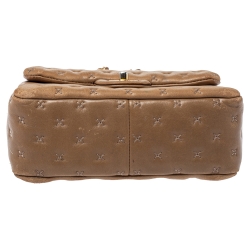 Pre Owned Chanel Beige Leather Paris-Rome Coco Top Handle Bag