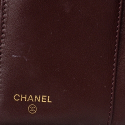 Pre Owned Chanel Black Quilted Caviar Leather Classic Flap Wallet