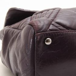 Pre Owned Chanel Purple Bubble Quilted Large Flap Bag