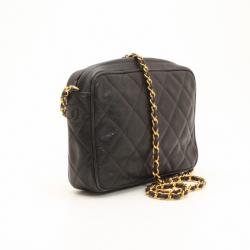 مملوكة مسبقًا Chanel Black Vintage Quilted Lambskin Tassel Shoulder Bag