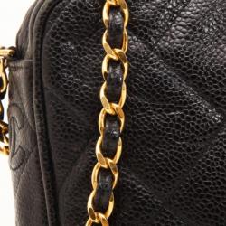 مملوكة مسبقًا Chanel Black Vintage Quilted Lambskin Tassel Shoulder Bag