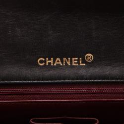 Pre Owned Chanel Black Matrasse Leather Shoulder Flap Bag 