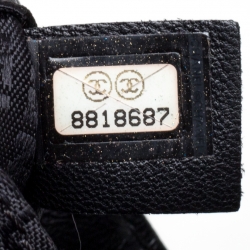 Pre Owned Chanel Black Leather Precious Symbols Pochette Bag