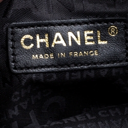 Pre Owned Chanel Black Leather Precious Symbols Pochette Bag