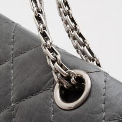 Pre Owned Chanel Limited Edition 50th Anniversary Grey 2.55 Flap bag