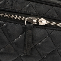 Pre Owned Chanel Black Quilted Leather and PVC Aquarium Backpack