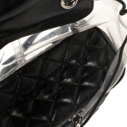 Chanel Black Quilted Leather and PVC Aquarium Backpack