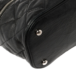 Pre Owned Chanel Black Quilted Leather and PVC Aquarium Backpack
