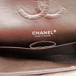 Pre Owned Chanel Medium Classic Flap Bag Brown Lambskin