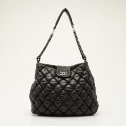 Chanel Black Quilted Bubble Hobo