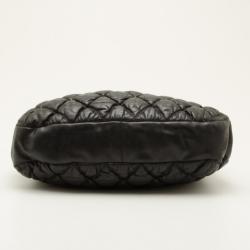 Chanel Black Quilted Bubble Hobo