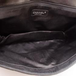 Pre Owned Chanel Black and Neon Pink Two Tone Quilted Flap Bag