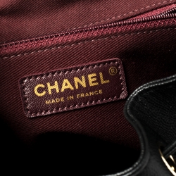 Pre Owned Chanel Black Quilted Caviar Leather Business Affinity Backpack