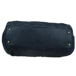 Pre Owned حقيبة كتف شانيل جلد ميتاليك سوداء