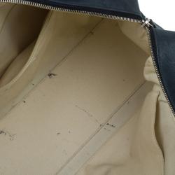 Pre Owned حقيبة كتف شانيل جلد ميتاليك سوداء