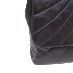 Pre Owned Chanel Metallic Purple Lambskin Maxi Flap Bag