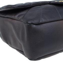 Pre Owned Chanel Metallic Purple Lambskin Maxi Flap Bag