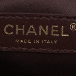 Pre Owned Chanel Metallic Purple Lambskin Maxi Flap Bag