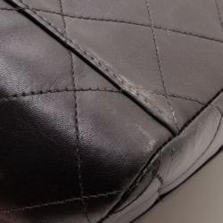 Pre Owned Chanel Vintage Black Lambskin Jumbo Flap Bag