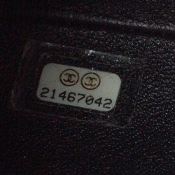 Pre Owned Chanel Black Quilted Caviar Leather In Story Clutch