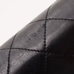 Pre Owned Chanel Vintage Black Lambskin Flap Bag