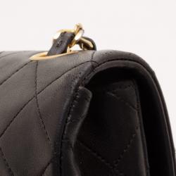Pre Owned Chanel Vintage Black Lambskin Flap Bag