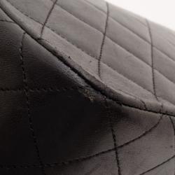 Pre Owned Chanel Vintage Black Lambskin Flap Bag